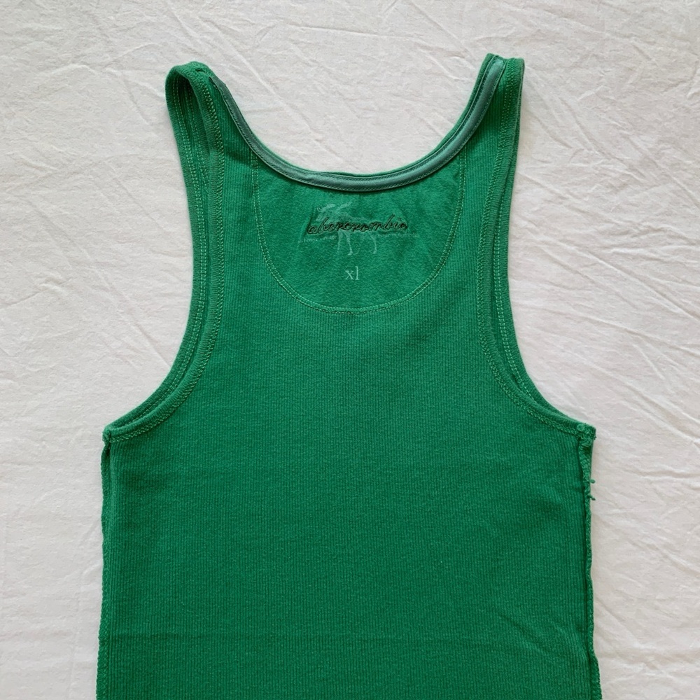 Abercrombie Ribbed Green Tank Top Juniors - Picture 11 of 15